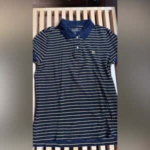 Women’s Ralph Lauren Maize and Blue Polo Shirt in size medium EUC